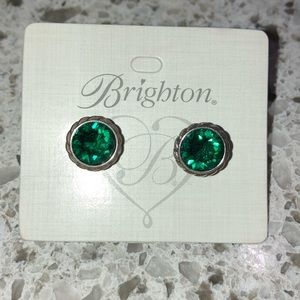 💚 Iris Emerald Brighton Stud Earrings